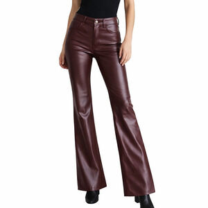 NWT 7 For All Mankind Faux Leather Bootcut Pants Size Large Minimalist Casual